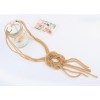 N-3564 Fashion European Style Gold Plated Metal Snake Chains Knot Tassels Necklace