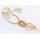 N-3564 Fashion European Style Gold Plated Metal Snake Chains Knot Tassels Necklace