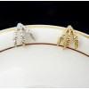 R-1106 New Arrival Korea Style Silver Gold Plated Metal Simple Claw Finger Ring