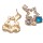E-3017Fashion European Style Gold Plated Alloy Crystal Pearl Rhinestone Star Ear Stud Earrings