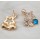 E-3017Fashion European Style Gold Plated Alloy Crystal Pearl Rhinestone Star Ear Stud Earrings