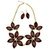 N-3569New Arrived Golden Metal Chain Crystal Big Flower Choker Necklace