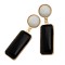 E-3018 Fashion Gold plated Plated Resin Gem Geometry Dangle Earrings