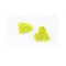 E-1221 Charming European Lovely Fluorescence Colorful Heart Ear Stud Earrings