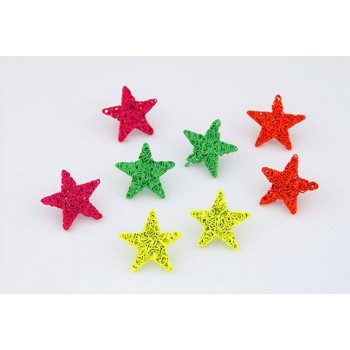 E-1698 Charming European Style Lovely Fluorescence Colorful Star Ear Stud Earrings