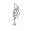 E-3020 European Fashion Silver Plated Metal Rhinestone Hollow Feather Wing Ear Clip