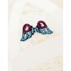 E-3026 Fashion  Black Metal Blue Red Rhinestone Angel Wing Stud Earrings