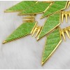 N-3607 European Style Gold Plated Metal Rivets Acrylic Geometry Pendant Necklace Earring Set