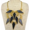 N-3607 European Style Gold Plated Metal Rivets Acrylic Geometry Pendant Necklace Earring Set