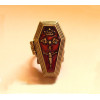 R-0244 New Arrival Vintage Style Silver Bronze Alloy Enamel Crown Bat Cross Jesus Coffin Box Ring