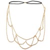F-0120 Fashion  gold plated chains wave tassels hairband