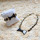 S-0092 New Arrival Charming Fashion Black Resin Square Bowknot Choker Necklace Bracelet Set