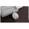 N-0167 Gold Plated Thin Snake Chain Rhinestone Opal Beads Hollow Out Box Necklace