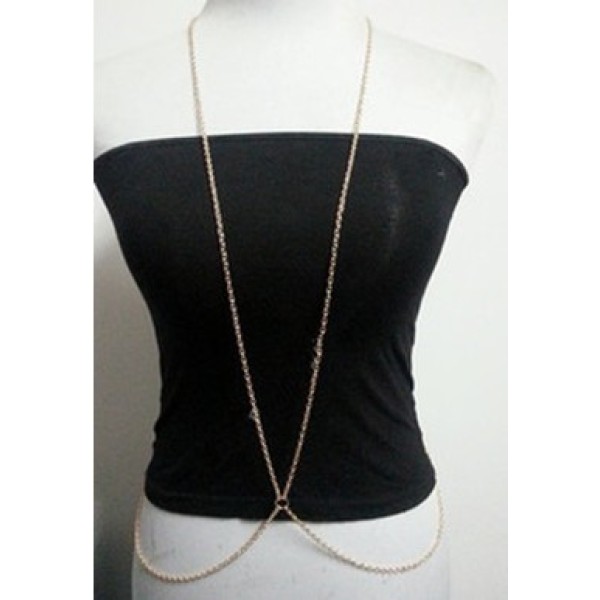 N-3622 Fashion Gold Plated Alloy Shoulder Chain Body Chain