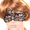N-1667 New Gothic Black Silk Lace Flower Chain Hollow Out Mask