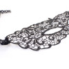 N-1667 New Gothic Black Silk Lace Flower Chain Hollow Out Mask
