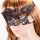 N-1668 New Gothic White Black Silk Needle Lace Chain Hollow Out Flower Leaves Mask