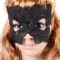 N-1669 New Gothic White Black Silk Needle Lace Chain Hollow Out Flower Mask For Masked Ball