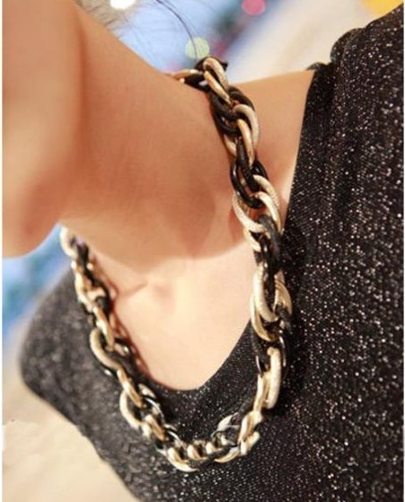 N-3626 New European Style Hoop Link Chain Choker Necklace