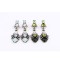 E-3054 European Style Bronze Alloy  Rhinestone Crystal Flower Stud Dangel Earrings