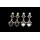 E-3054 European Style Bronze Alloy  Rhinestone Crystal Flower Stud Dangel Earrings
