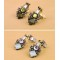 E-3054 European Style Bronze Alloy  Rhinestone Crystal Flower Stud Dangel Earrings