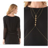 N-4044 Fashion Gold Plated Alloy Double Waist Chain Coin Necklace Body Chain