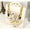 N-3751  Fashion Style Multilayer Chains Crystal Pearl Flower Tassels Necklace