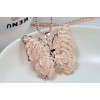 N-2614  Fashion Style Gold Plated Chain Rhinestone Opal Gem Butterfly Pendant Necklace