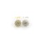 E-3070 Korea Style Gold Silver Plated Alloy Clear Rhinestone Flower Studs Earrings