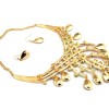 N-3758 European Style Gold Plated Alloy Enamel Rainbow Drop Crystal Choker Necklace