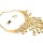 N-3758 European Style Gold Plated Alloy Enamel Rainbow Drop Crystal Choker Necklace