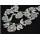 N-3759 Fashion style silver plated alloy pearl chain rhinestone leaves connected choker necklace for wedding occasion