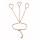 B-0340 Fashion European Gold Plated Metal Chain Simple 3Rings Chain Bracelet