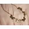 N-2615 European Style Gold Plated Metal Delicate Shell White Butterfly Choker Necklace