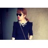 N-3764 Europe Style Big White Pearl Chain Crystal Drop Tassels Carving Queens Choker Necklace