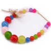 N-3769 Korea Style All-match Colorful Candy Beads Lace Bowknot Necklace