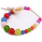 N-3769 Korea Style All-match Colorful Candy Beads Lace Bowknot Necklace