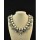 N-3771 European Style All-match vintage white pearl chain handmade knitted flower pendant  Necklace