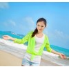 K-0002 women sweet Chiffon paillette sun-protective clothing jakets ultra-thin transparent air conditioning dress cardigan 10Colors