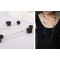 N-1618 New Fashion Style Gold Rope  Square bead Crystal Long Chain Necklace 6colors