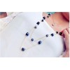 N-1618 New Fashion Style Gold Rope  Square bead Crystal Long Chain Necklace 6colors