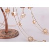 N-1618 New Fashion Style Gold Rope  Square bead Crystal Long Chain Necklace 6colors