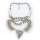 N-3777 European Style Vintage Silver Alloy Carving Flower Rivets Tassels Chains Triangle Pendant Necklace