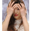 R-1120 Korea Style Gold Plated Red Rhinestone 5pcs Nail Ring Set For Women