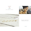 R-1120 Korea Style Gold Plated Red Rhinestone 5pcs Nail Ring Set For Women