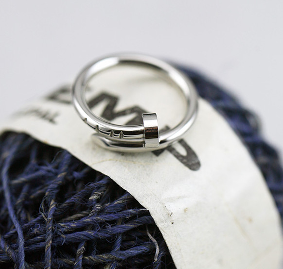 R1121 Korea Style Gold Silver Plated Screw Nail Ring Sets For Women