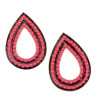 E-3074 European Style Gold Plated Alloy  Hollow Out Enamel Beads PearlRhinestone Drop Stud Earring
