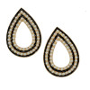 E-3074 European Style Gold Plated Alloy  Hollow Out Enamel Beads PearlRhinestone Drop Stud Earring