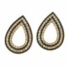 E-3074 European Style Gold Plated Alloy  Hollow Out Enamel Beads PearlRhinestone Drop Stud Earring